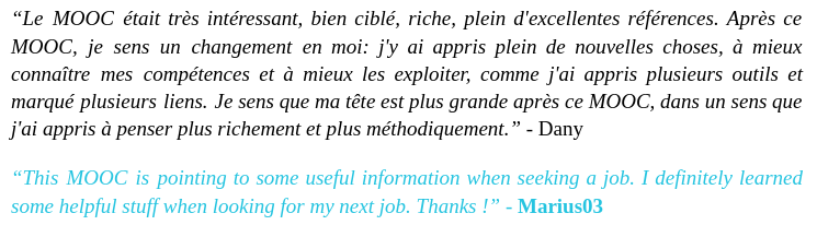 PhDOOC's tweet photo. 🏆🌟𝐎𝐁𝐉𝐄𝐂𝐓𝐈𝐅𝐒 𝐀𝐓𝐓𝐄𝐈𝐍𝐓𝐒 ! 🌟🏆
La majorité des participant.e.s du #MOOC #Doctorat et #Poursuite de #Carrière estiment que le MOOC leur a permis de : suite en com dessous

#PhD #emploi #participation #docteur #docteure #doctorant #doctorante #suite #carrière https://t.co/U9ChluOl80