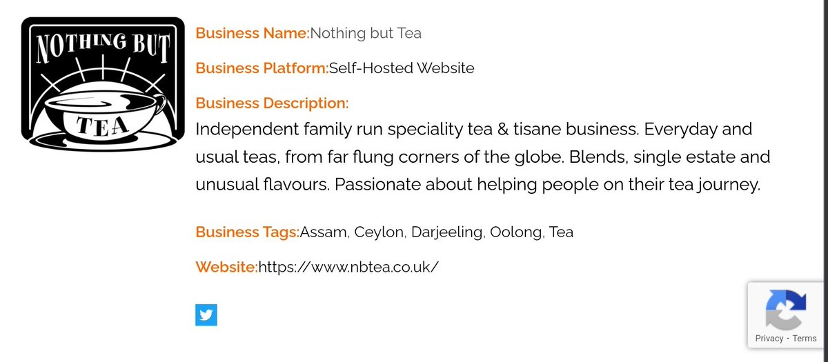 MHHSBD's tweet photo. Thank you @Nothingbuttea your new My Helpful Hints Small Business Directory listing is now live. Want your business listed? Pop over to the My Helpful Hints website and check out the business directory!

#SmallBusiness 
#MyHelpfulHints 
#MHHSBD

https://t.co/6VduMacn4S https://t.co/SYvoW7z308