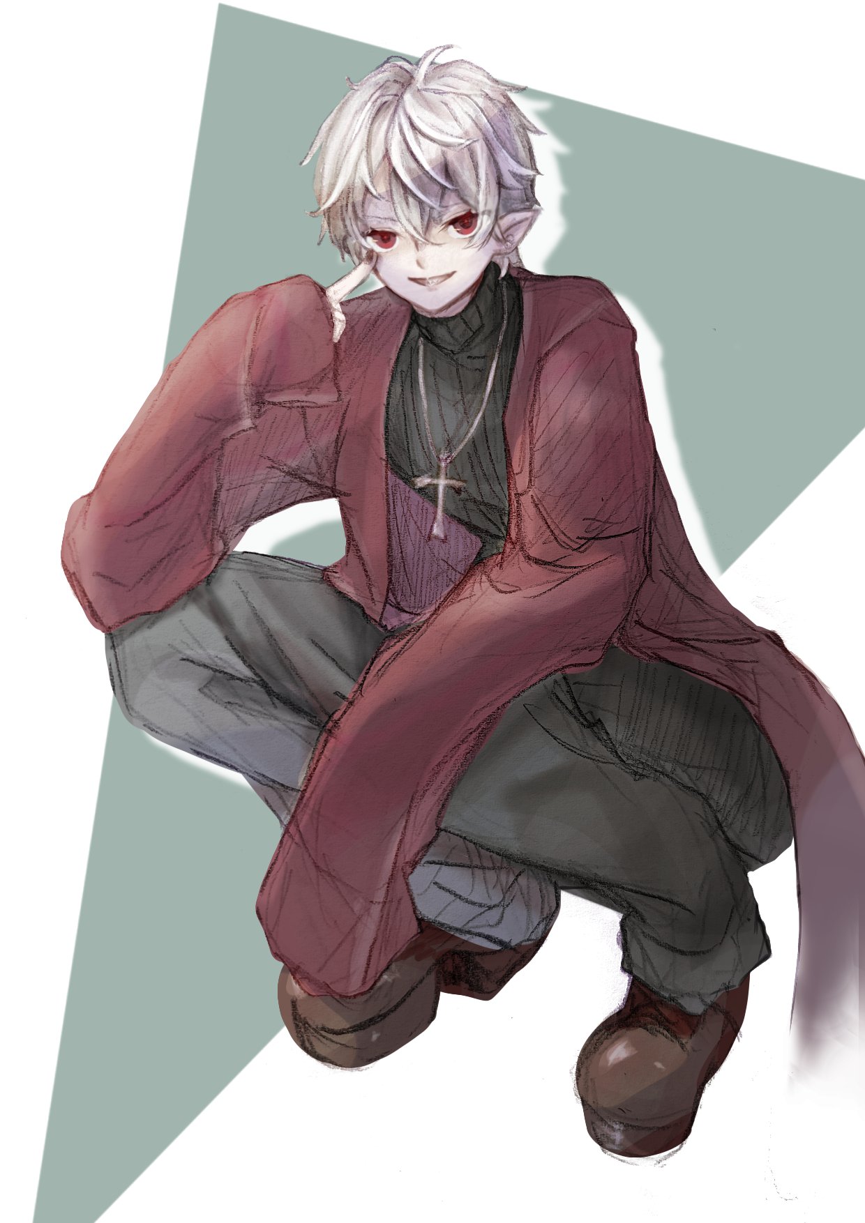 茜屋 在 Twitter 上 フォロワーさんのイラストを自分の絵柄でリメイクする エレサさん Eresa Sinoali のイラスト をリメイク 右 させていただきました しゃがんでるのって難しいね これ描くために葛葉さんを眺めていたけど良い顔でした ありがとうございました