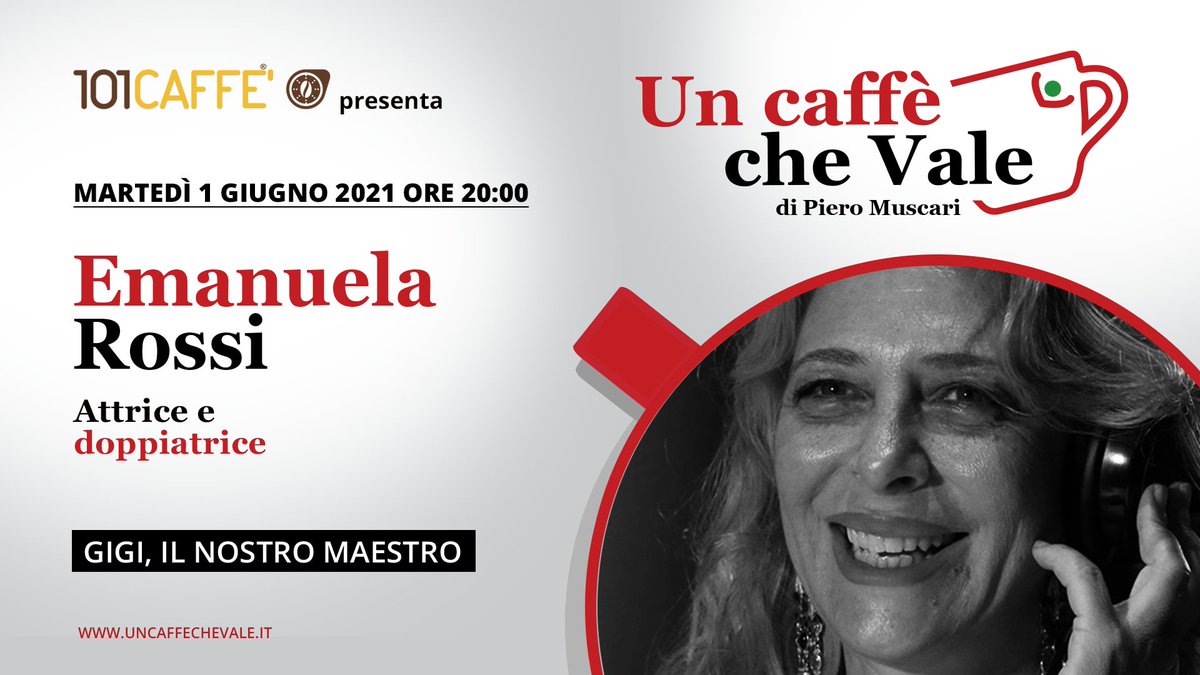 CaffeChe's tweet photo. ✅Non perdere, oggi alle 20, la replica della puntata di #uncaffechevale con Emanuela Rossi.
✅Se hai perso la prima visione, guarda la puntata su Facebook o YouTube per saperne di più. https://t.co/KS3GrbavKj
