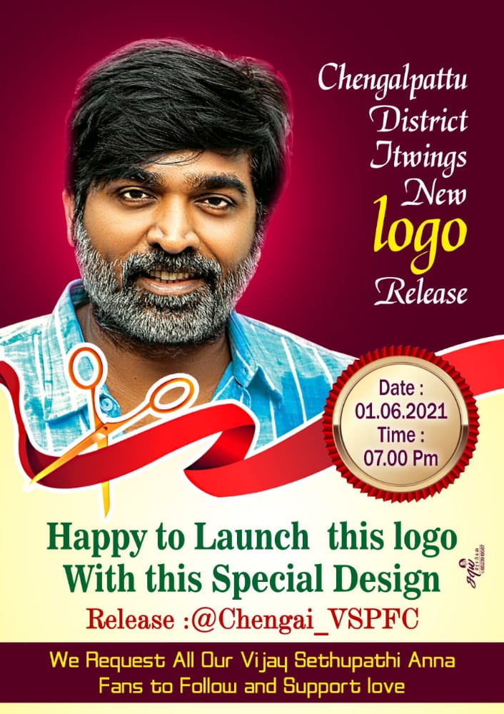 Senthil21Vi's tweet photo. Happy to Launch  this  
Special Design 🤩 
Chengalpattu district ItWing

Today Release :@Chengai_VSPFC 
Time :07Pm All of u Support and love

#Makkalselvan #VijaySethupathi
@Bulletvikki @Thiru_offi https://t.co/ytWAGTOQZn