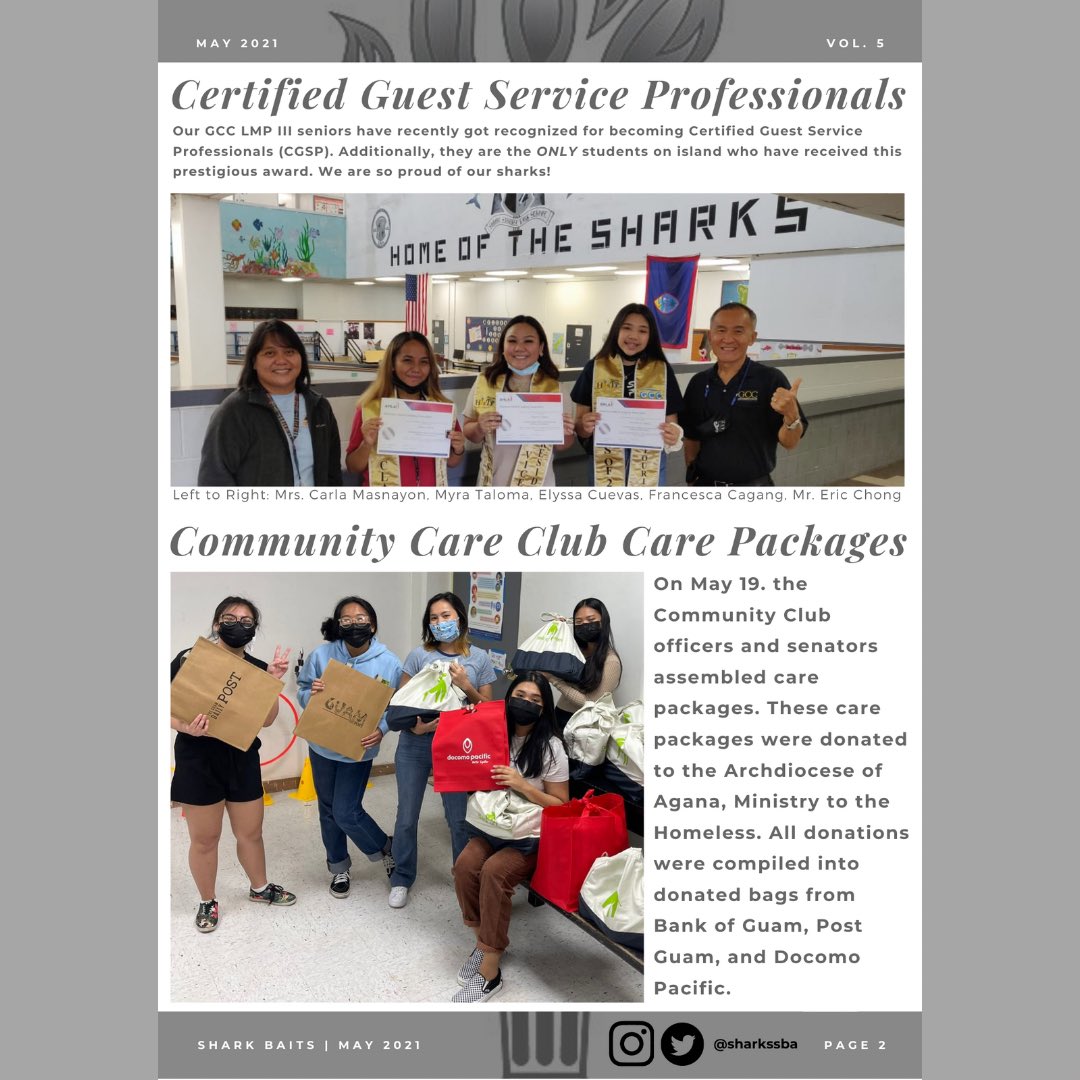 SHARKSSBA's tweet photo. MAY SHARK BAITS 📰

We showcased our awesome sharks and a special farewell in this month’s newsletter! Swipe right ➡️ to read more. 

Thank you to everyone who participated in our monthly newsletters! https://t.co/Mok7AoRrDv