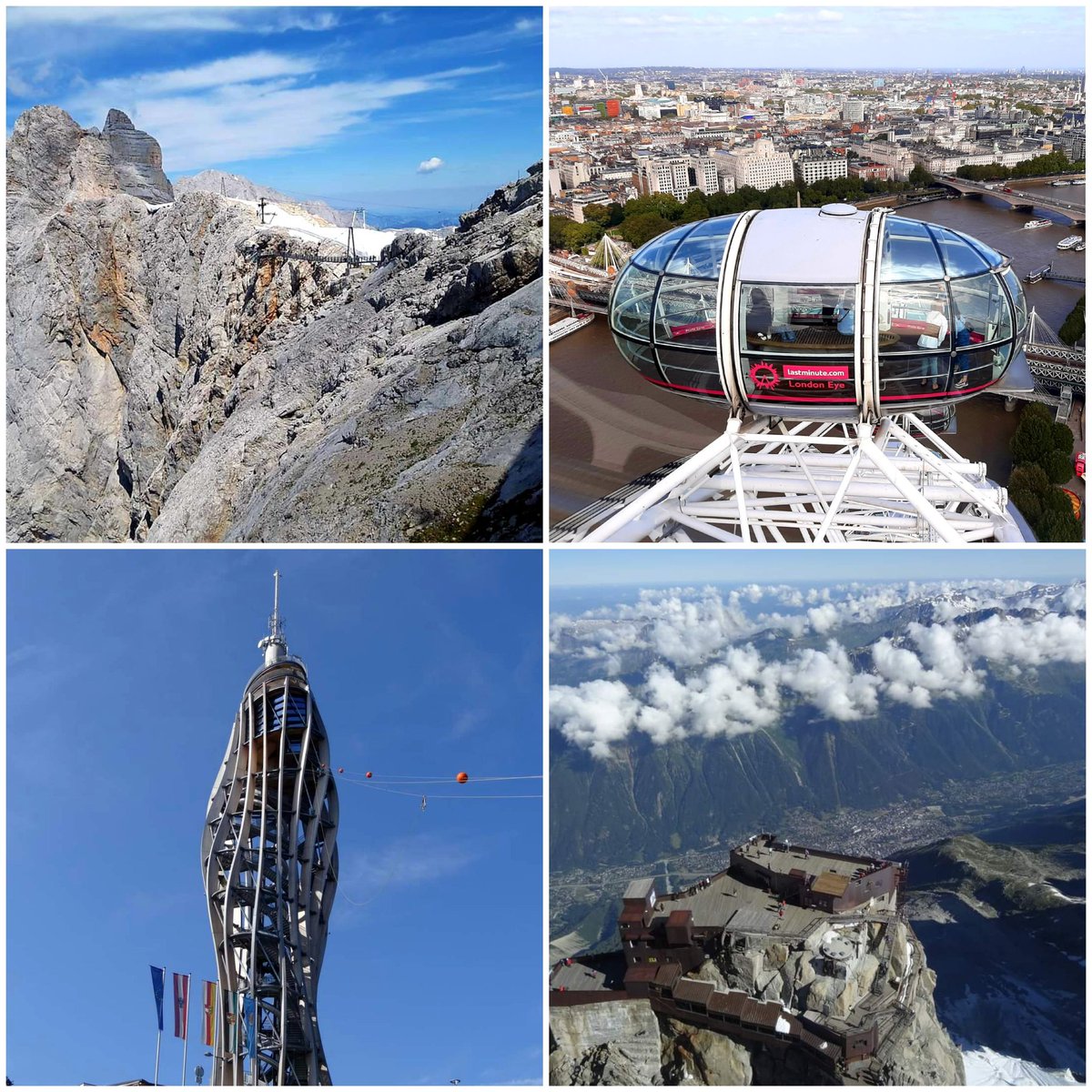 k_pawlowska's tweet photo. Hi 😊 This week's #Top4Theme is #Top4Lookouts 🤩 My favs:
↖️ #HoherDachstain, suspention bridge, #Austria
↗️ #LondonEye
↙️ #Piramidenkogel  in #Carinthia
↘️ #StepIntoDeVoid, #AiquilleDuMidi
🙏🏼 hosts @perthtravelers @Giselleinmotion @Touchse @CharlesMcCool https://t.co/AXr89OfFJZ