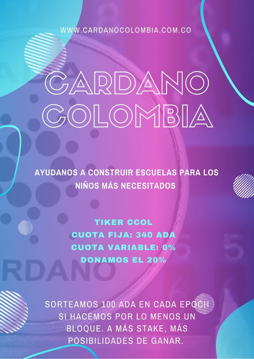 Voy a poder ayudar mejor a los niños si obtengo un poco de atención así que voy a regalar 50 ADA a alguien al azar, condiciones:

☑️ Like
☑️ Retwitt
☑️ Follow

Es por una buena causa
#Cardano #charity #ADA #CardanoCommunity #staking #Crypto