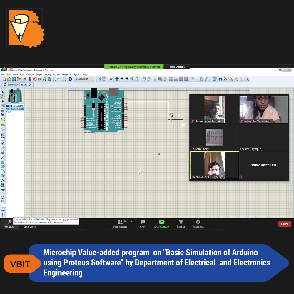 VBITHYD's tweet photo. Department of EEE organised a Microchip Value-added program on "Basic Simulation of Arduino using Proteus Software" for II'nd year students. The event was addressed by Mr.V.Sainath Chary.
Visit us: https://t.co/3hsU02TxAG
#EEE #MicrochipValueaddedprogram #ProteusSoftware #VBIT https://t.co/Z6cHAH2E7D