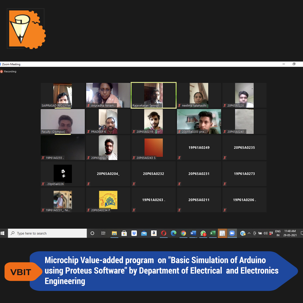 VBITHYD's tweet photo. Department of EEE organised a Microchip Value-added program on "Basic Simulation of Arduino using Proteus Software" for II'nd year students. The event was addressed by Mr.V.Sainath Chary.
Visit us: https://t.co/3hsU02TxAG
#EEE #MicrochipValueaddedprogram #ProteusSoftware #VBIT https://t.co/Z6cHAH2E7D