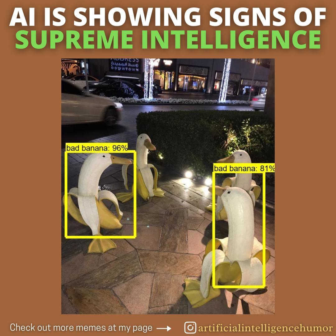 insideaiml's tweet image. Somewhere Else, Pink Bananas Are Flamingos...
FOLLOW ๐๐ป@insideaiml๐๐ปโ
.
๐จ Like ๐๐ป Share ๐ Follow ๐ฅ for more ๐จ โ
.
#viralmemes #funnycoder #artificialintelligencehumor #datascientist#programmingmemes #programming #coderlife #code #codinglife #programmer #programmers
