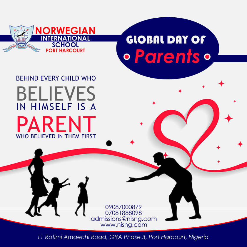 nisngPHC's tweet photo. Happy world parents day! 

#worldclassedge 
#norwegianinternationalschoolportharcourt
#bestschools
#bestschoolsinportharcourt
#bestschoolsinNigeria
#NISadvantage https://t.co/pDoyZlPrCn