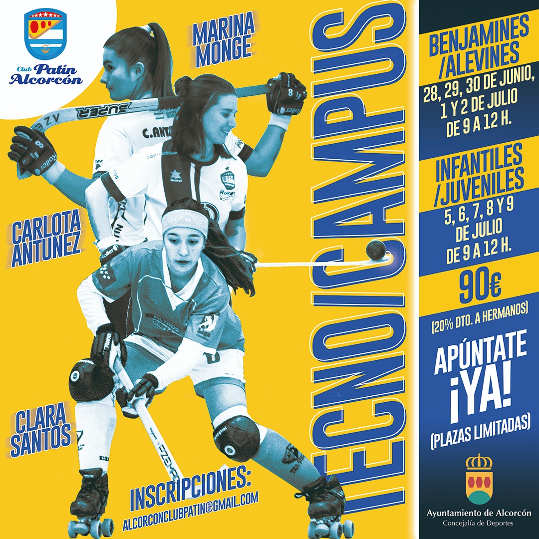 AlcorconCP's tweet photo. ANIMATE Y APUNTATE AL TECNO/CAMPUS DEL CLUB PATIN ALCORCÓN!! Plazas limitadas. 💙💛
#hockeysobrepatines #hockeypatines #roller #cpalcorcon #alcorcon #hockey #fmp #deporte #vamosalcorcon #madrid #vecinosalcorcon #deportesalcorcon #alcorconhoy #ocio #verano #campus #tecnificacion https://t.co/WuBOmr8duw