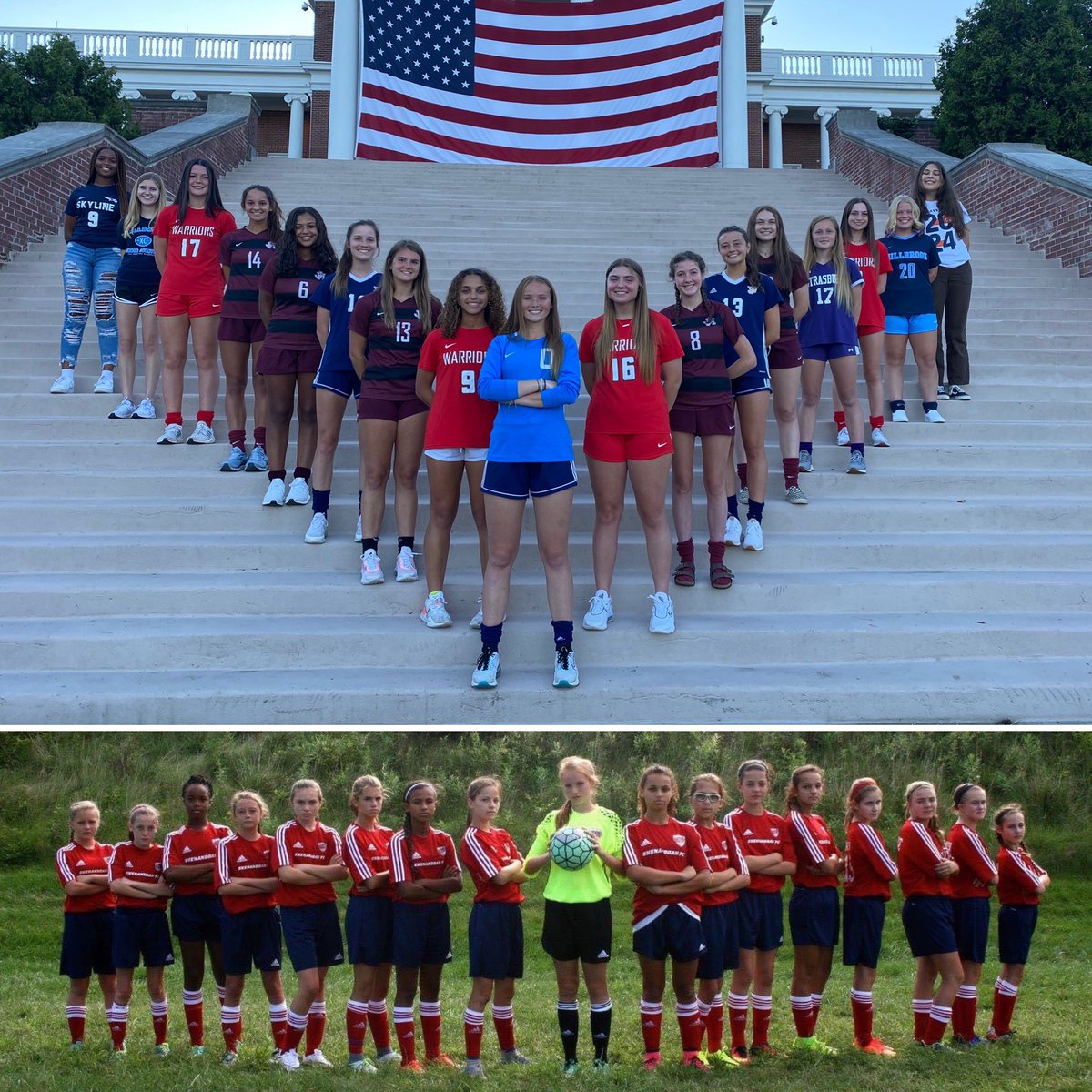 Where it all started..the original Shenandoah FC Elite 2003 Girls Team five years later.  They set the bar and showed everyone what should be expected for soccer in our area. They will always be Elite in our eyes! ⚽️🔴⚪️🔵⚽️ #BeElite #RoleModels #GroundBreakers #whereItAllStarted