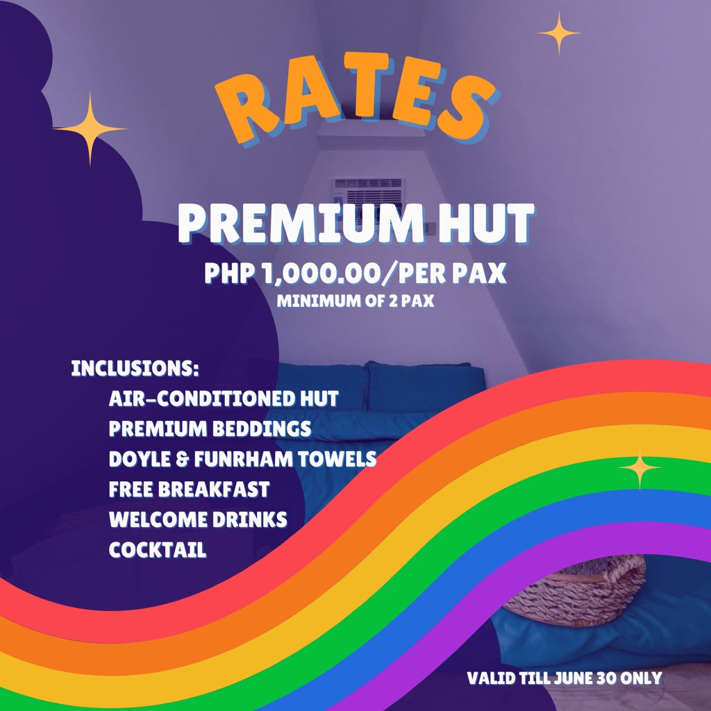 campavenue's tweet photo. Since we’re all celebrating month-long, how about a PRIDE MONTH SALE? 🏳️‍🌈 

To all QUEERS (LGBQTIA+) out there, come through as we have an exclusive and tailored rates just for you! 🏳️‍🌈 

For bookings &amp; reservations, you may DM us here or viber/whatsapp at 09175572207. https://t.co/vGB0i8OpYI