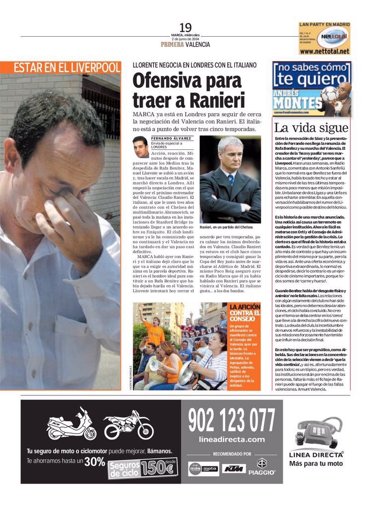 ciberchenet's tweet image. Tal día como hoy en 2004 Rafa Benítez anunció en rueda de prensa su marcha del Valencia CF tras tres históricas temporadas en las que conquistó dos Ligas y una Copa de la UEFA.