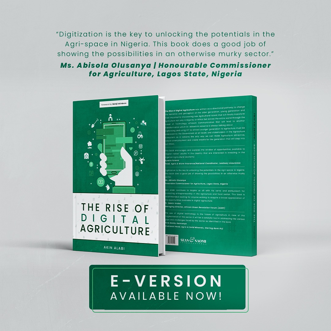 akinwale_cfi's tweet photo. "Digitalisation is the key to unlocking the potentials in the Agri-Space in Nigeria. This book does a good job of showing the possibilities in an otherwise murky sector" - @Abi_Olusanya 

#TheRdabook e-version NOW AVAILABLE via link below to download

➡️   https://t.co/p6fPIYTRA0 https://t.co/fuInwtiKvE