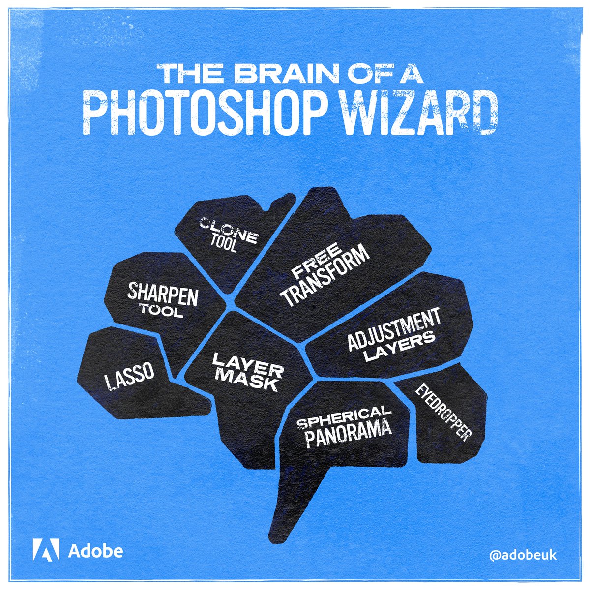 AdobeUK's tweet photo. The Brain of a @Photoshop Wizard. RT if this is you https://t.co/Eky5a9oKCq