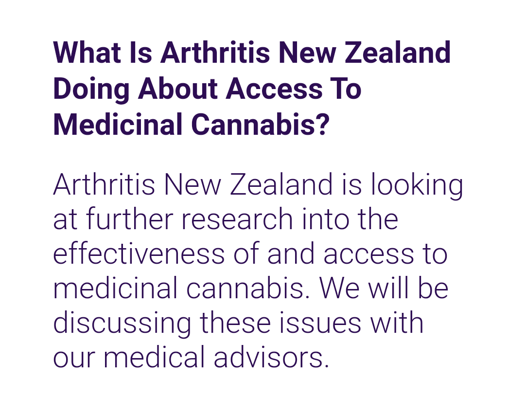zeacann's tweet photo. @ArthritisNZ "is looking at further research into the effectiveness of and access to medicinal cannabis." ✅ https://t.co/vlMkwN2dh2