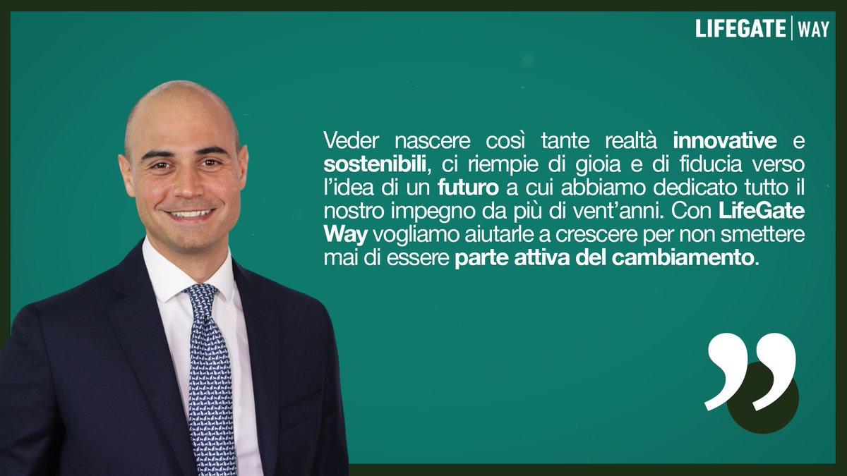 LifeGate (@lifegate) on Twitter photo LifeGate crede nel cambiamento e si opera per metterlo in pratica da più di 20 anni, oggi nasce Lifegate Way per rendere il mondo un posto migliore per tutti, una start up alla volta. Segui LifeGate Way e prendi parte al cambiamento! bit.ly/3vEF2KR
<a href="/enearoveda/">Enea Roveda</a>
#startup LifeGate crede nel cambiamento e si opera per metterlo in pratica da più di 20 anni, oggi nasce Lifegate Way per rendere il mondo un posto migliore per tutti, una start up alla volta. Segui LifeGate Way e prendi parte al cambiamento! bit.ly/3vEF2KR
<a href="/enearoveda/">Enea Roveda</a>
#startup