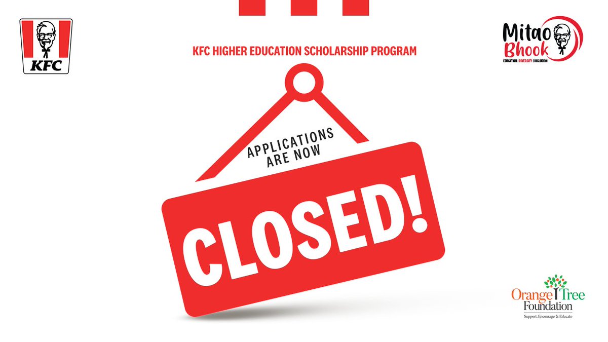 kfc_pk's tweet photo. Good luck to all students who applied for the scholarship.
Shortlisted candidates will be contacted soon.
#TeriApniJagahHai #KFCScholarshipProgram
T&Cs Apply! https://t.co/RSMdkQWbWG