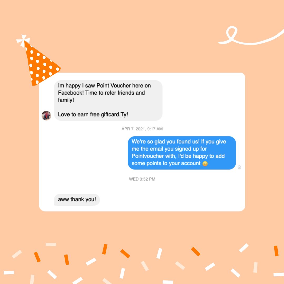 Pointvoucher's tweet photo. Spread some love on our channels and inspire others to #RewardYourself 🧡

#customersatisfaction #happycustomer #spreadlove #gifting https://t.co/FoapFF245v
