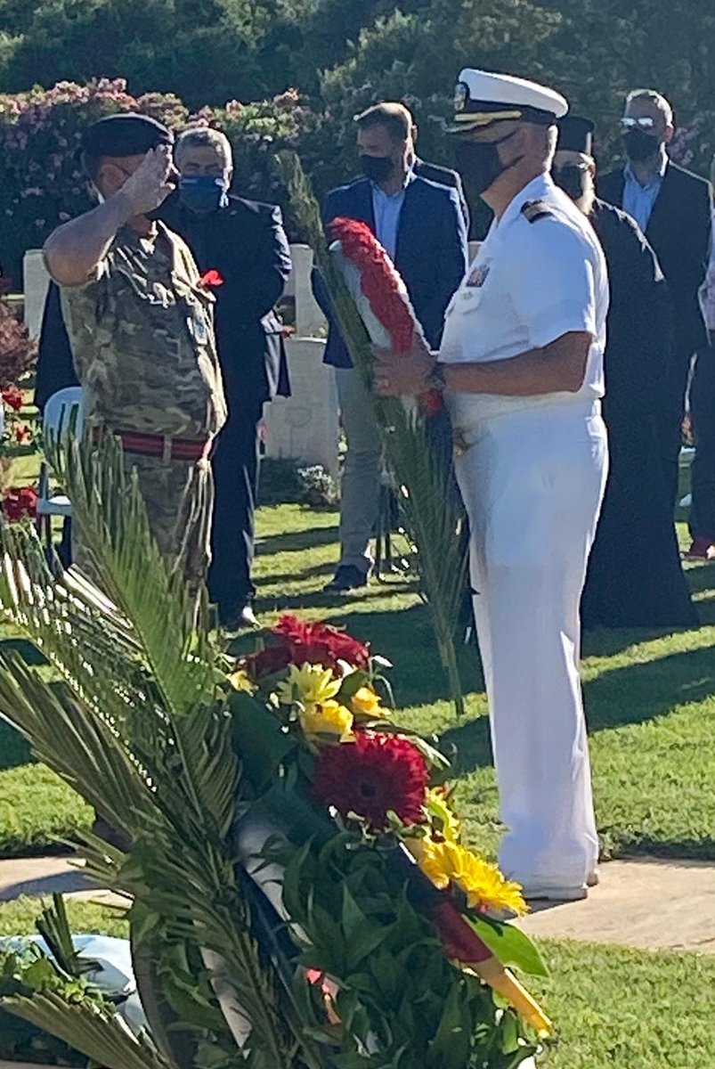 CWGC's tweet photo. A ceremony was recently held at the @CWGC’s Suda Bay War Cemetery to mark the 80th anniversary of the Battle of Crete – which ended #OTD in 1941. During the course of the 13 day battle more than 1,700 British and Commonwealth servicemen were killed. #Crete80 #WeAreCWGC https://t.co/uQwj2UrY1F
