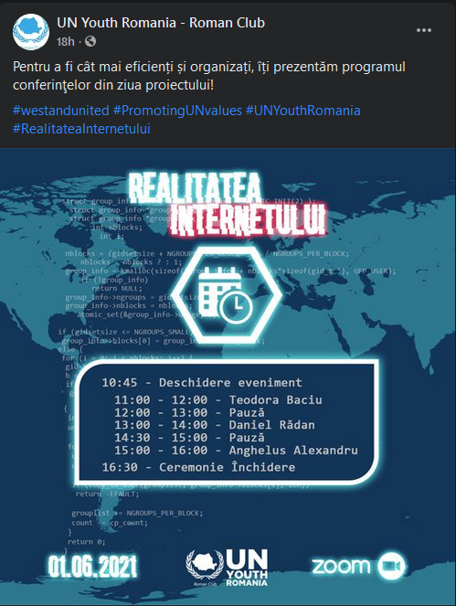 AlexProdefence's tweet photo. Educația cibernetică este un factor decisiv pentru viitorul nostru!
Toți suntem conectați la un dispozitiv care oferă beneficii, dar în același timp, pericolele nu lipsesc din mediul online!
UN Youth Romania - Roman Club
#educatiecibernetica #protectie #siguranta #prodefence https://t.co/J0zkHXUXuP