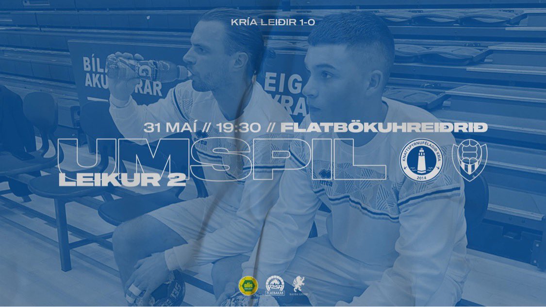 GAME 2! 💥
Flatbökuhreiðrið í kvöld klukkan 19:30. Flatbökubíllinn á svæðinu frá 19:00 🍕
Rándýr lýsing í boði frá 👑 <a href="/grjotze/">Gunnar Birgisson</a> á Twitch.tv/kria_tv 🙏🏻
Við hvetjum Kríufólk til þess að mæta á staðinn og hvetja liðið upp í Olís!!
#KOMASVOKRÍUMENN #Kría4Life