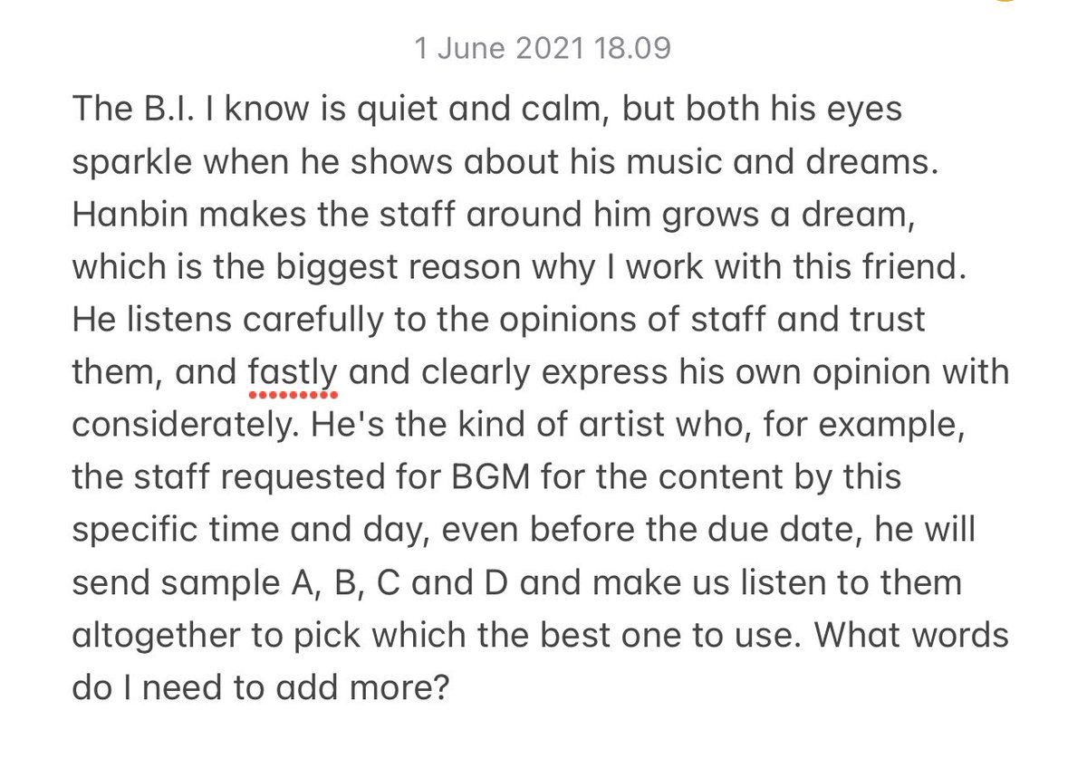 hanbinblaze's tweet photo. © hyejinsim (A&amp;R director) Instagram update about Hanbin: 

"The B.I. I know is quiet &amp; calm, but his both eyes sparkle when he shows about his music &amp; dreams. Hanbin makes staff around him grows a dream.." 

B.I ILLA ILLA OUT NOW
#비아이와_해변에서_일라일라
#WaterfallAlbumByBI https://t.co/Ktzr9I1p8E