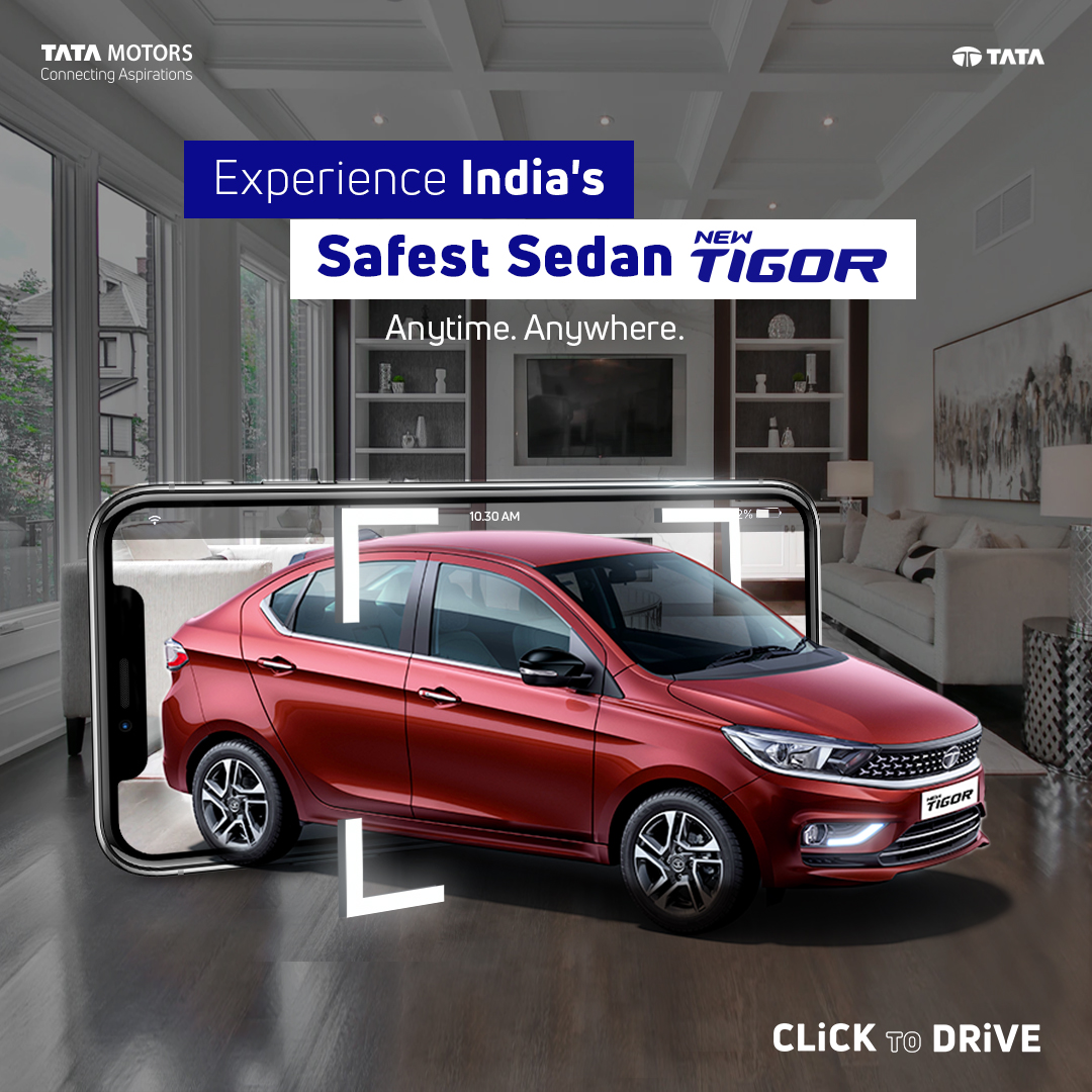 TATA_CARS's tweet photo. #ClicktoDrive your dream car by Tata Motors from the comfort of your couch, while sipping some tea and munching over snacks.
To know more: https://t.co/aIM8zLWIDk
.
.
#TataMotors #TataTigor https://t.co/G1pJaVNP4R