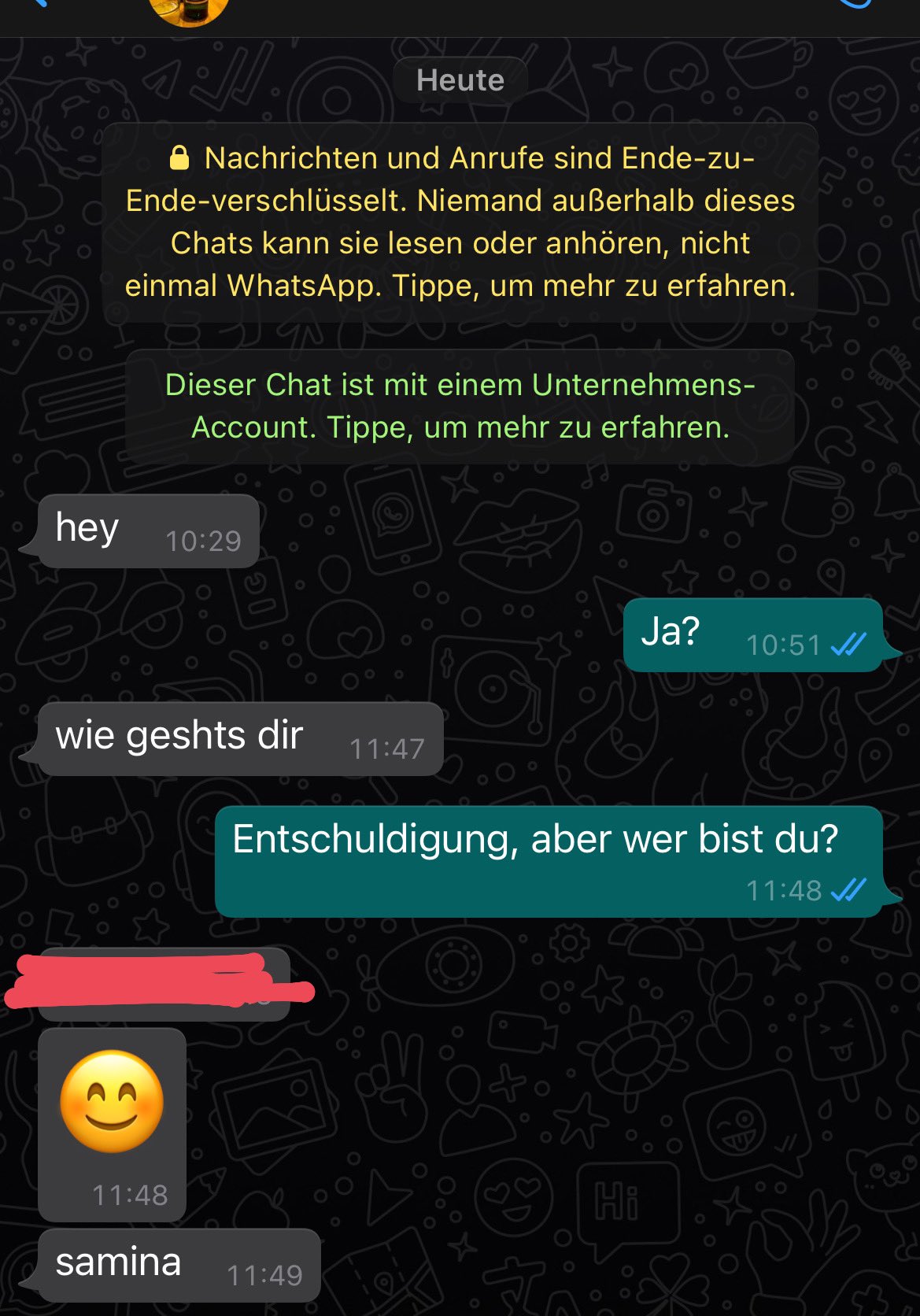 Einspeichern whatsapp namen