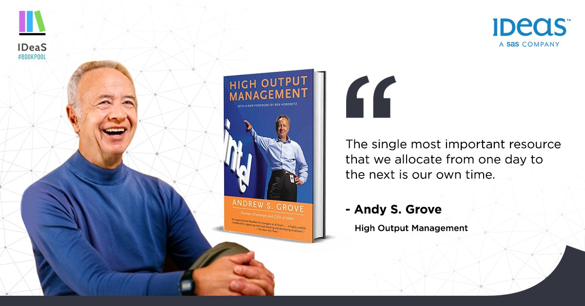 IDeaS_TechCen's tweet photo. The #IDeaSBookPool session last month featuring the classic High Output Management by Andy S. Grove was an excellent learning experience for us. With great analogies that helped us understand concepts better, the session was indeed time well spent. https://t.co/2FSENj8bgy
