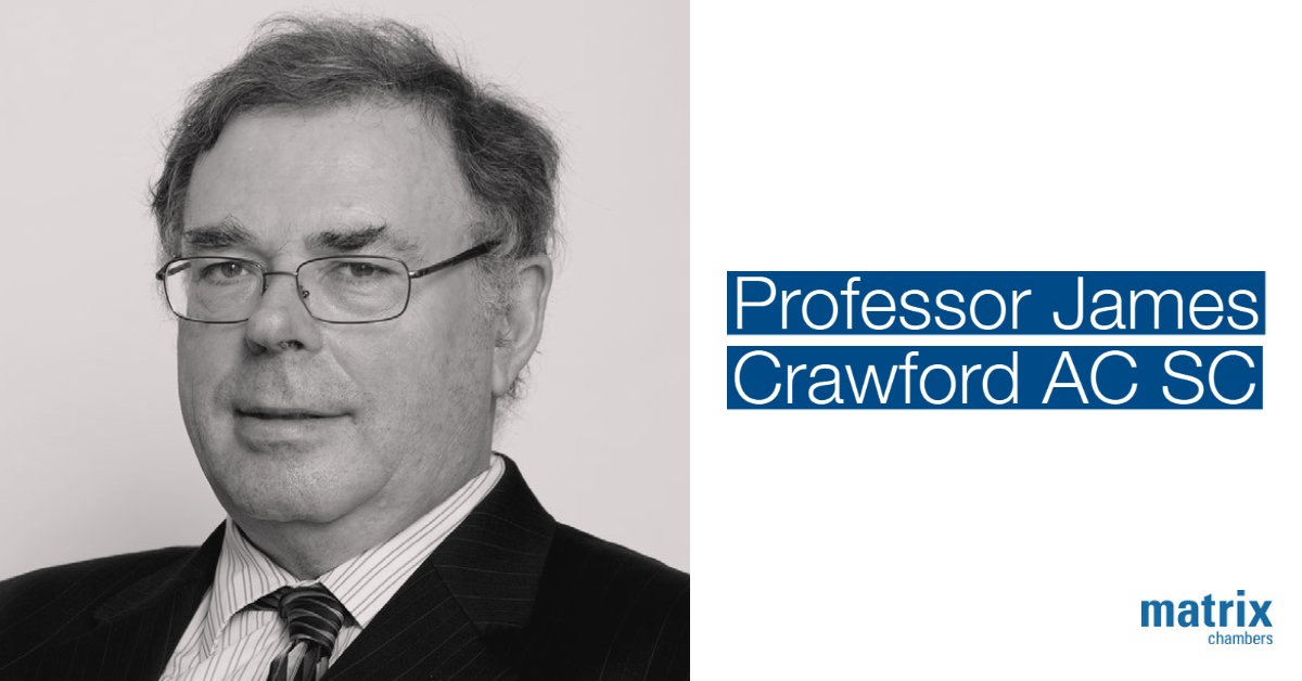 It is with great sadness that Matrix announces the death of Professor James Crawford AC SC, a founding member of Matrix and an inspiration to many. Our immediate thoughts are with his family at this time. ow.ly/r3vB50EZQAG