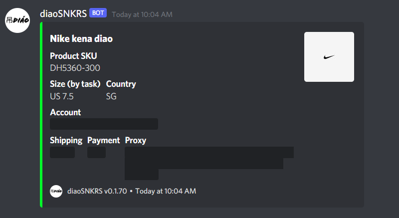 BaljeetB0T's tweet image. BOT: @diaoSNKRS 

PROXIES: @BtwProxy 

GROUP: @Sneakify_PH