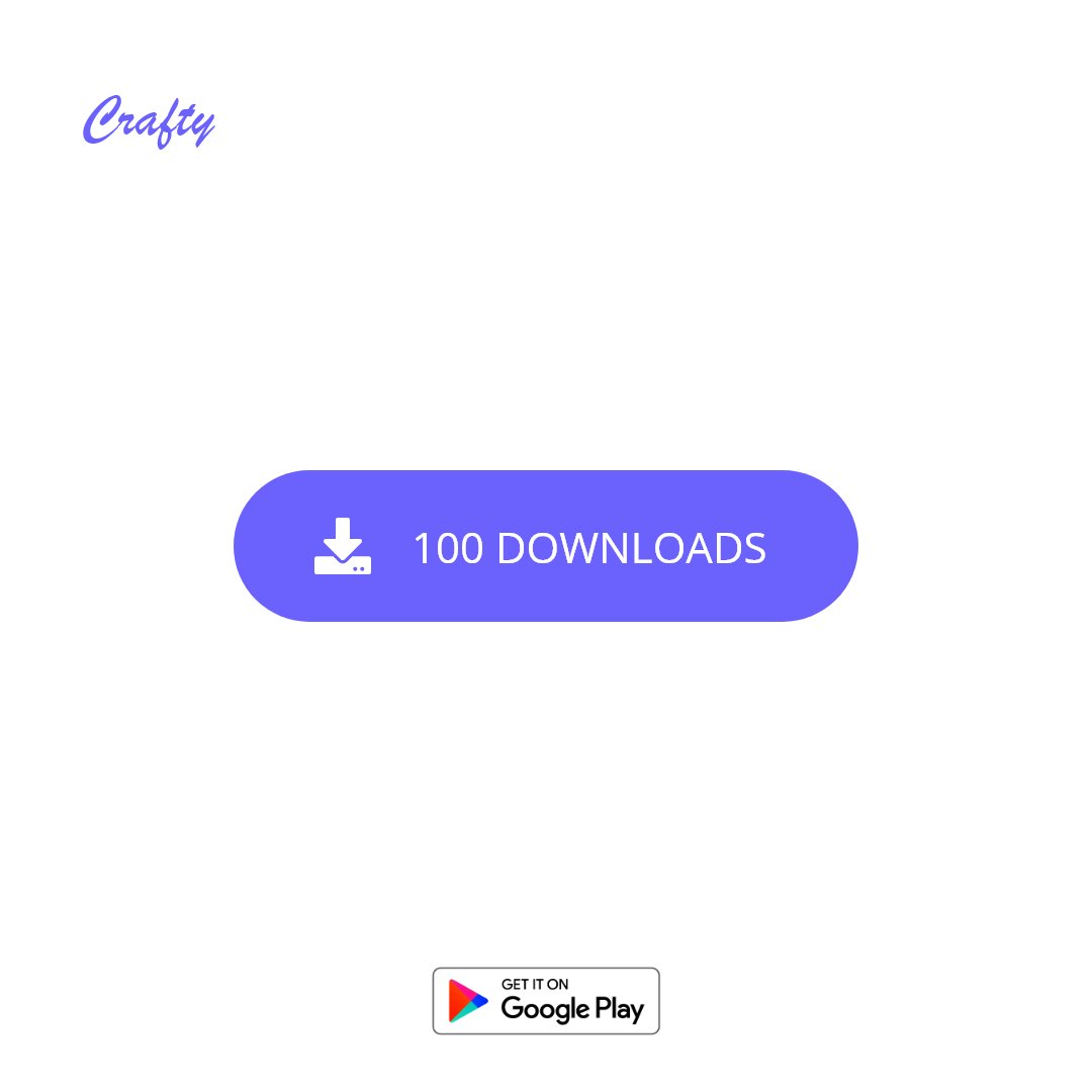 pcraftyapp's tweet photo. Thank you all

We got our first 100 downloads on the Google play store

#crafty #craftyapp https://t.co/RnPn9MTneg