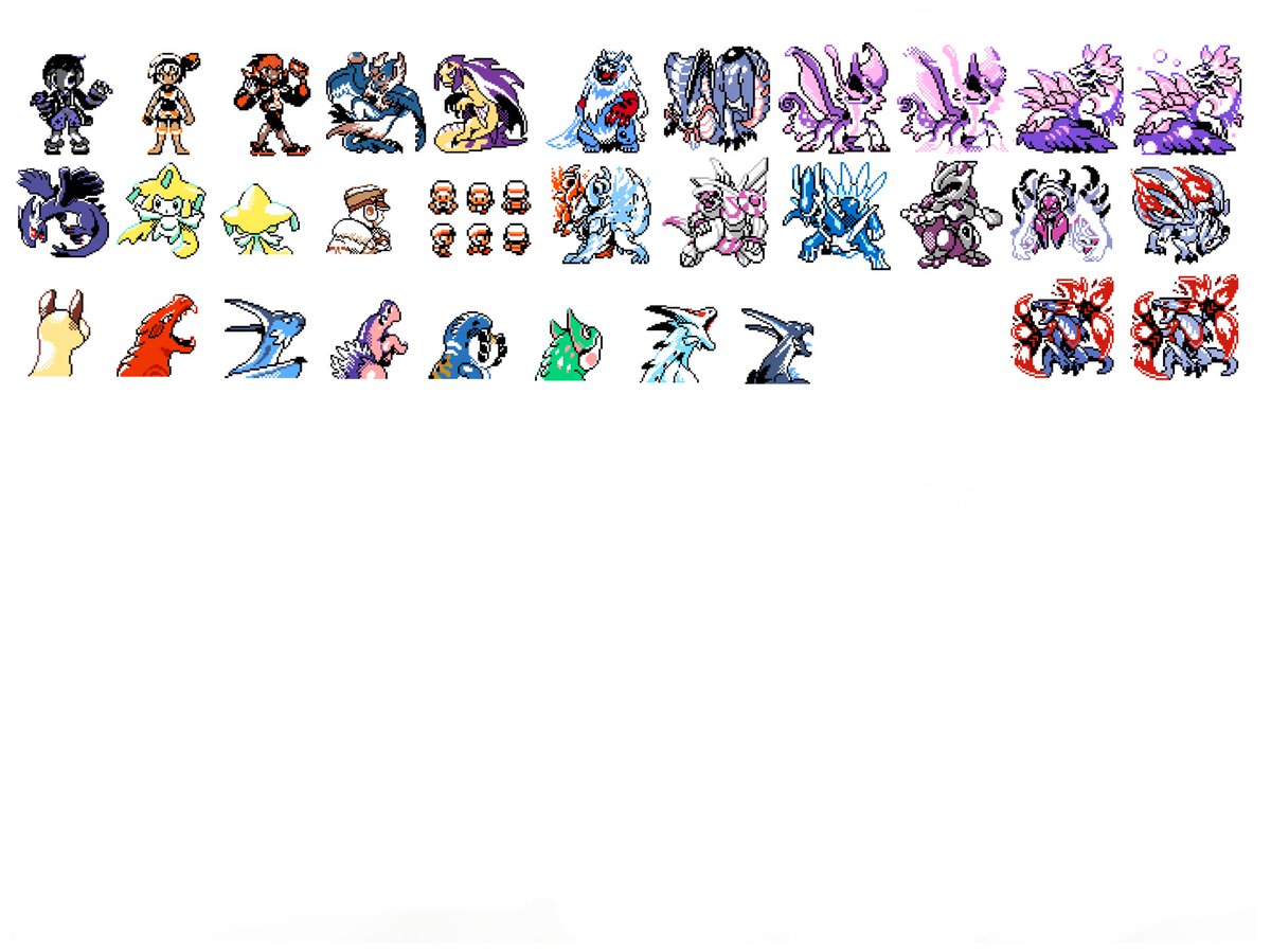 すーふぁみマン ぱうえる ポケモン金銀水晶 モンハンドット絵 19年8月18日 21年5月31日までの経過 アイスボーンから描いていますが所々脱線しています ドット絵 Pixelart モンハン ポケモン風 Pokemon ポケモン金銀 Mhw モンハン アイス