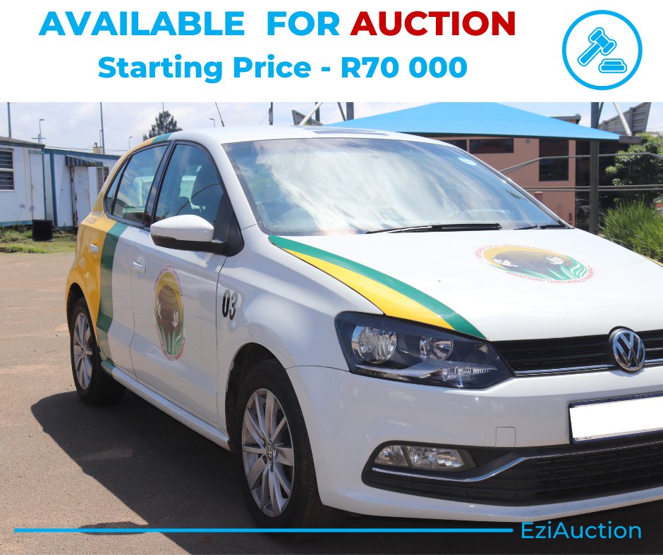ezi_auction's tweet photo. *AUCTION IS OPEN!* 
Join us on the 7th of June at 11:00 to bid for this VW Polo! Click here to start – https://t.co/tT9ZoxKPGF
Bids Close: 13th of June 23:59
Starting bid amount: R70 000
Here's our full comprehensive list of vehicles - https://t.co/Z8GAVIOuWl https://t.co/yBXKpEwWPd