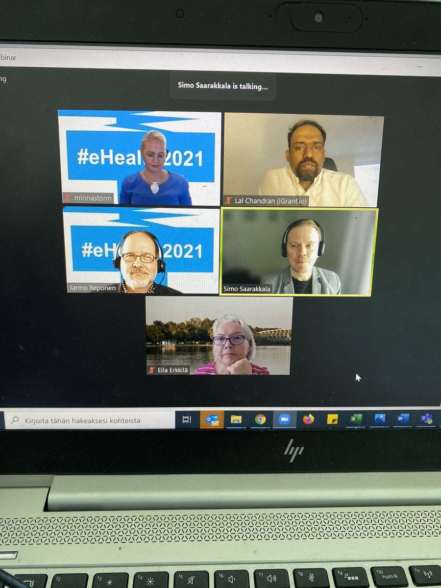 Todella innostavaa ja ajan hermolla olevaa asiantuntijoiden keskustelua aiheesta ” ”e-Health in a Lifecycle”  Finnish Society of Telemedicine and eHealth järjestämässä webinaarissa. Tulossa #eHealth2021 konferenssi 7.-8.10.2021 Oulussa