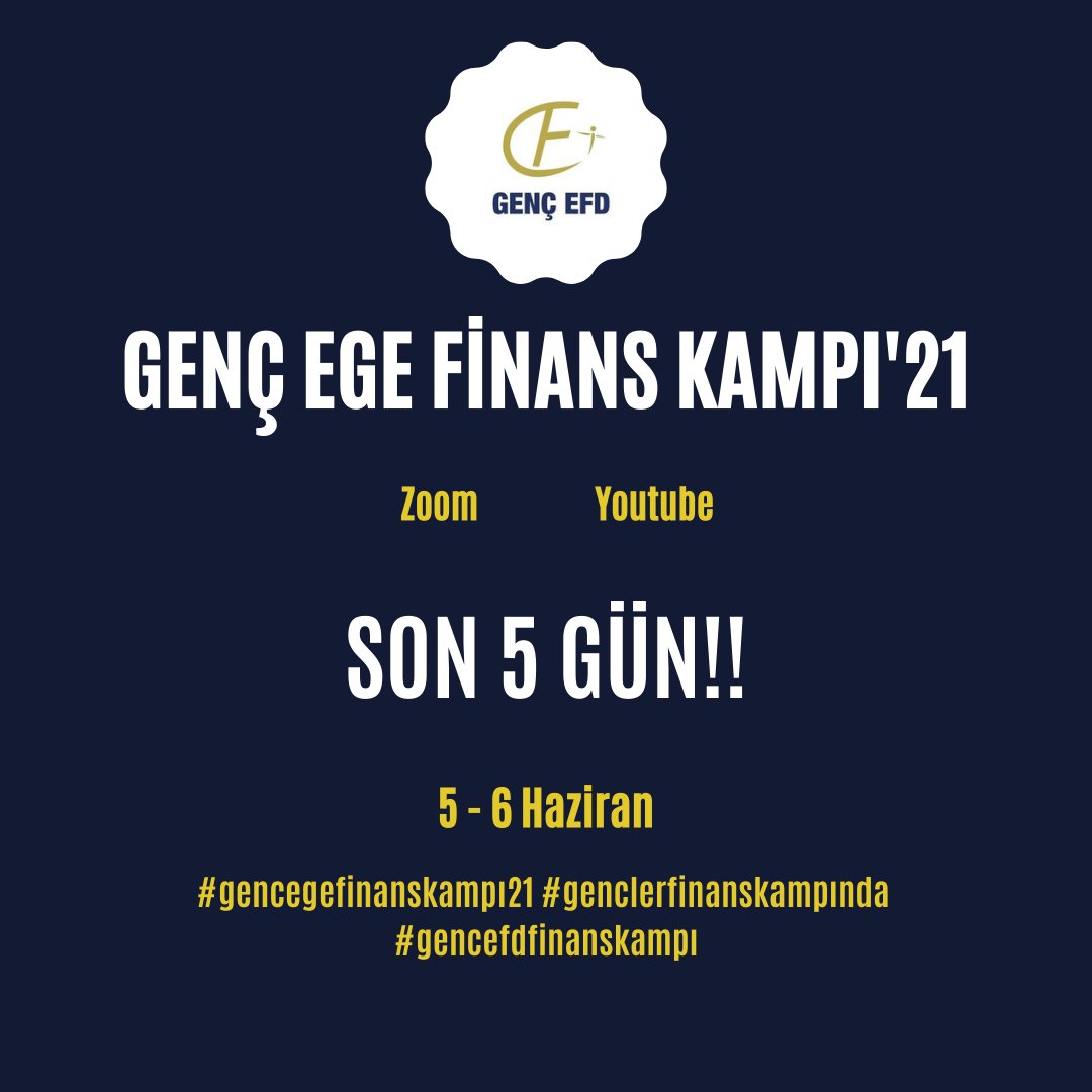 Genç EFD Finans Kampı’21 başlıyor❗️ Hazır mısın? 🤩

Alanında uzman kişiler tarafından ulusal bazda finans sektörü ve teknolojinin geleceği hakkında konuşmayı hedeflediğimiz finans kampında uzmanları sizler için bir araya getiriyoruz.

🔗 Kayıt formu:  t.ly/3q6c