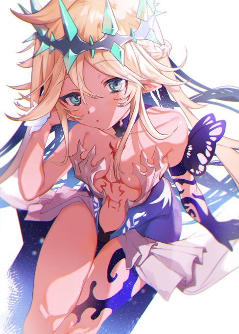 銀河のような髪をなびかせエルフさん 