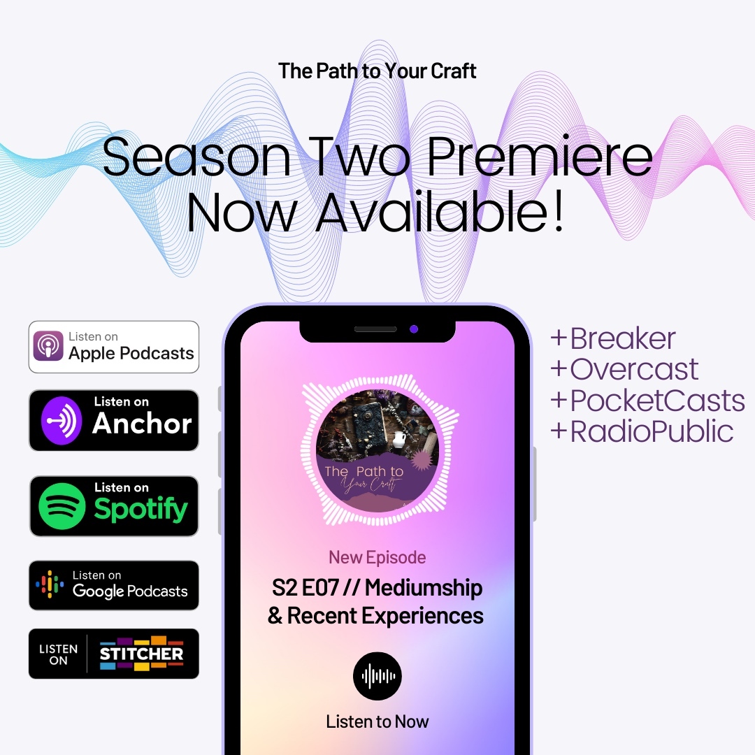 Season Two Premiere is now available wherever you listen to podcasts! 🎉 #paganism #spirituality #witchesoftwitter