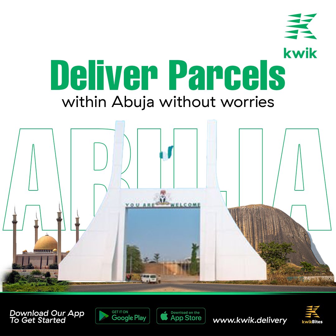 kwikafrica's tweet photo. When Kwik Delivery launched in Abuja, we promised you superior delivery services with ZERO-worries .

We are fulfilling that promise.

Use our App: https://t.co/qbzAEeq8SL

#KwikDelivery #Kwik #logistics #deliveryservice #deliveryorder #doorstepdelivery #1hourdelivery #Abuja https://t.co/opNKLL5IqR