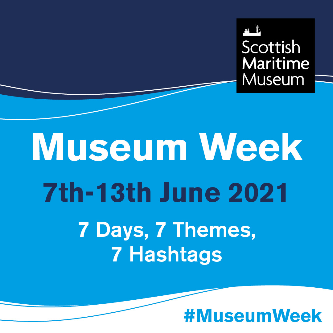 Scotmaritime's tweet photo. We’re joining the movement and celebrating Museum Week from 7th – 13th June, 2021.
Follow us as we share 7 days, 7 themes and 7 hashtags for this worldwide festival for cultural institutions on social media!
#ScottishMaritimeMuseum #MuseumWeek #7days #7themes #7hashtags https://t.co/ZBAumdShLg