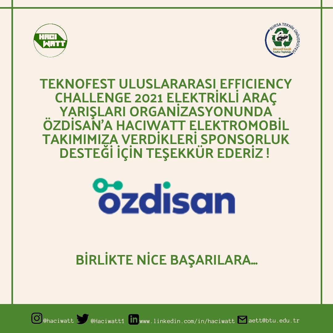 Haciwatt1's tweet photo. Verdikleri destekler için @ozdisan 'a teşekkürlerimizi sunuyoruz.
BİRLİKTE NİCE BAŞARILARA! https://t.co/Kb37LDBa5S