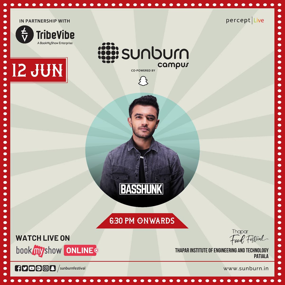 TribeVibeLive's tweet photo. (Continue..)

Registration Link: https://t.co/8OhlUImNxf
RSVP: https://t.co/3fvqf75r6T

@Snapchat

#TribeVibeLive #TribeVibe #SunburnCampus #SunburnFestival #BassHunk #BookMyShow #PerceptEMC #Snapchat #ThaparFoodFestival #ThaparInstituteOfEngineeringAndTechnology #Patiala https://t.co/4QZbzR9lZR