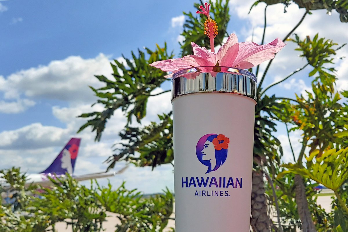 It's a Tropical Travel Tuesday! 🌺 Starting today, @HawaiianAir increases their service from MCO to Honolulu to 3x/weekly, through August 10! Tag a friend below, that you would like to share a drink with in paradise, for a chance to win one of their exclusive tumblers.