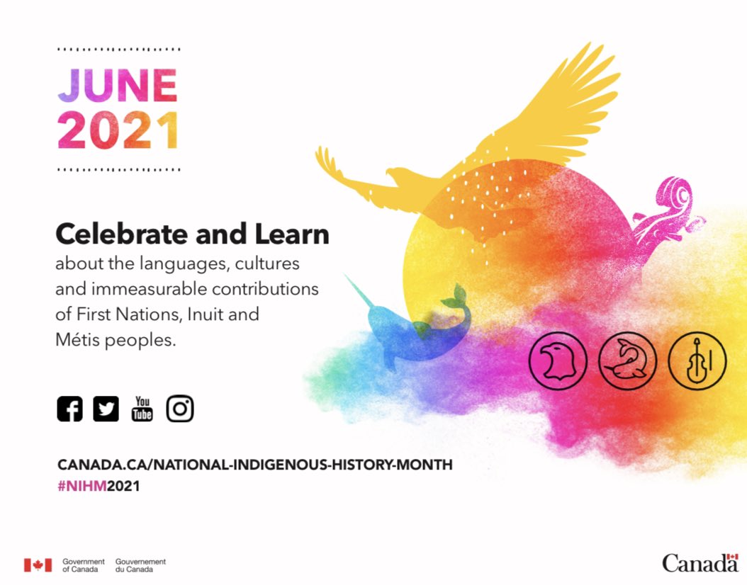 In June, Canadians celebrate National Indigenous History Month to honour the history, heritage and diversity of Indigenous peoples in Canada. It is also an opportunity to recognize the strength of present-day Indigenous Communities. #nihm2021