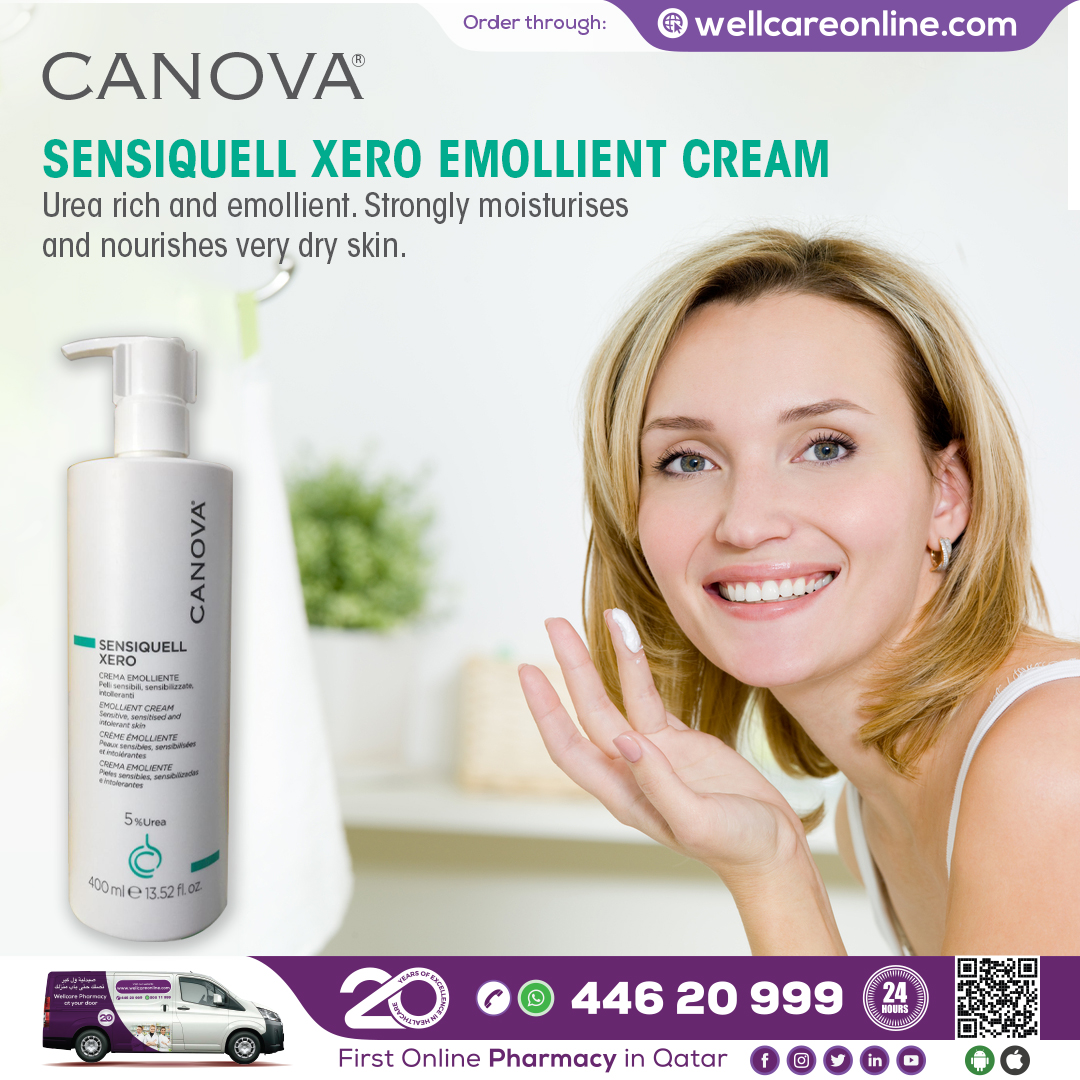 #Canova Sensiquell Xero #EmollientCream is specially designed for very dry and sensitive skin, also ideal in case of skin xerosis and fragile skin.

Order at wellcareonline.com/Product/Canova…

#moisturizer #skincare #beauty #pharmacy #WellcarePharmacy #doha #Qatar #wellcareonlinepharmacy