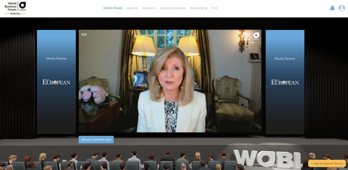 eNubes's tweet image. 🔴 We're live! With @ariannahuff!

Hoy ha comenzado: @wobi_en World Business Forum London Digital 2021, powered by @eNubes 

Un #eventovirtual en vivo que ofrece una experiencia única de aprendizaje de la mano de líderes empresariales a nivel mundial.

#WOBI #WBFLON