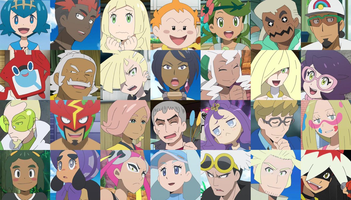 Half of the main cast is poc Staff of the Pokémon school are poc 3/4 Kuhuna...