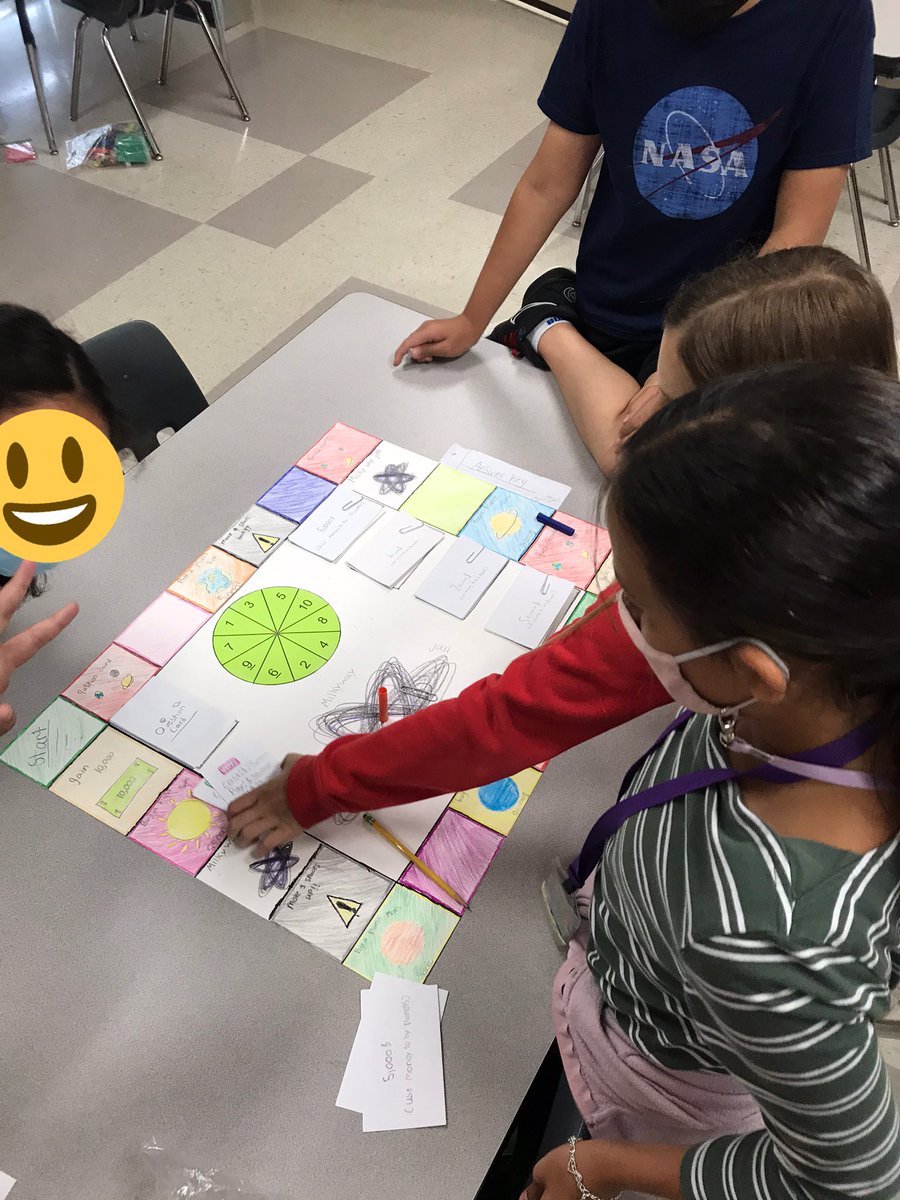 oconnorcfisd's tweet photo. My students created their own science board games last week. Today they get to play them! They did such a good job! https://t.co/OvaqBt6Puh