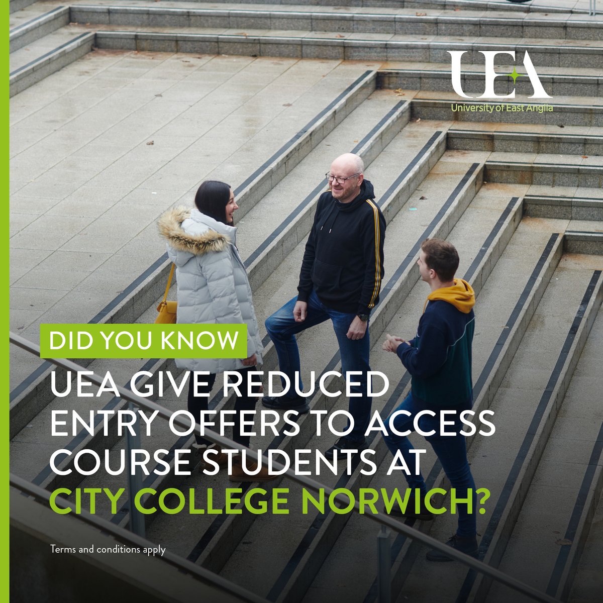 Did you know that <a href="/uniofeastanglia/">UEA</a> offer reduced entry offers to our Access to Higher Education course students? Take a look at the courses we offer and find out more  ow.ly/lAi550EWCjw
