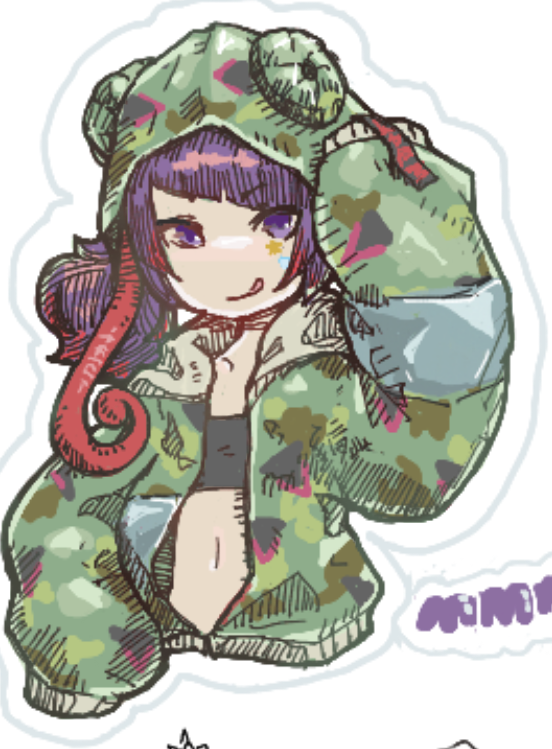 田中摩美々 「仕事も友人からの依頼も放り出して絵茶で描きました 」|domoのイラスト